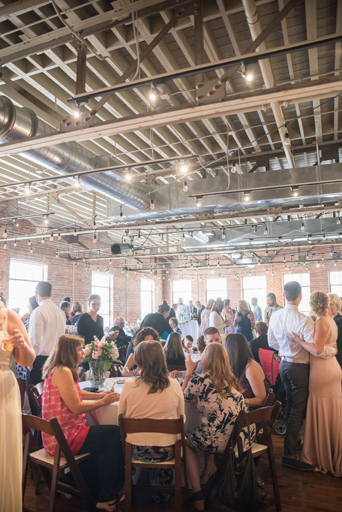 A wedding reception at The Upper Room in Greenville, SC